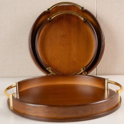 Wooden Tray Set 3 Pcs